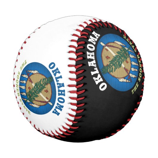 OKLAHOMA SOONER STAAT FLAG BASEBALL (Schrägansicht)