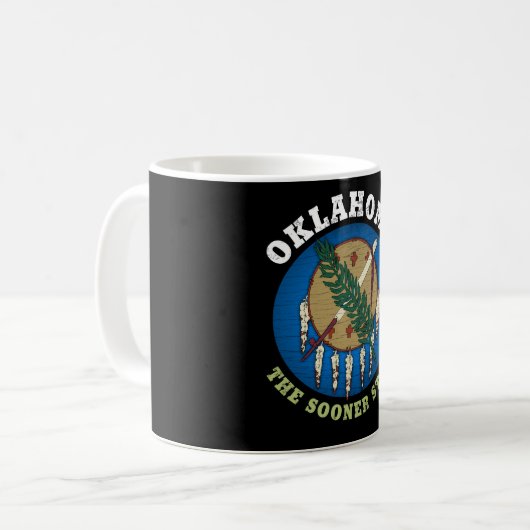 OKLAHOMA SOONER STAAT FLAG KAFFEETASSE (Vorderseite Links)