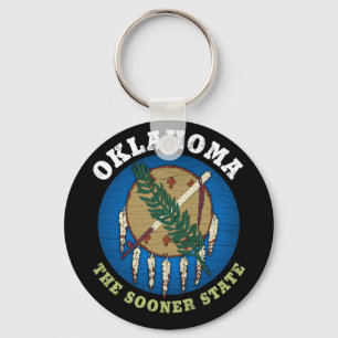 OKLAHOMA SOONER STAAT FLAG SCHLÜSSELANHÄNGER