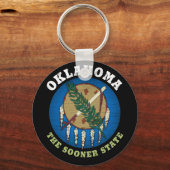 OKLAHOMA SOONER STAAT FLAG SCHLÜSSELANHÄNGER (Vorderseite)