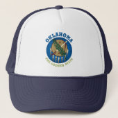 OKLAHOMA SOONER STAAT FLAG TRUCKER HAT TRUCKERKAPPE (Vorderseite)