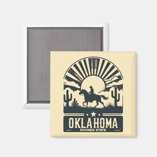 Oklahoma Sooner Staat Magnet (Vorderseite/Rückseite)