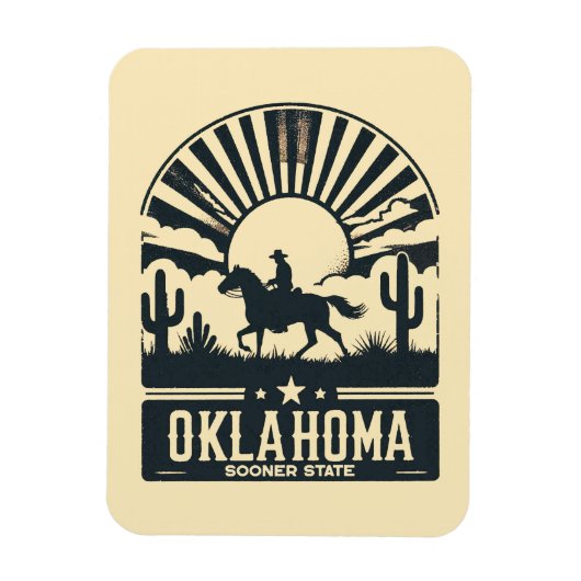Oklahoma Sooner Staat Magnet (Vertikal)