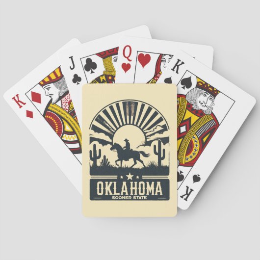 Oklahoma Sooner Staat Spielkarten (Rückseite)