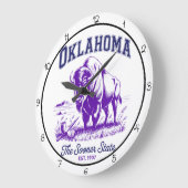 Oklahoma Sooner State Bison Große Wanduhr (Winkel)