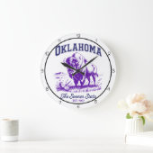 Oklahoma Sooner State Bison Große Wanduhr (Zuhause)