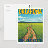Oklahoma Sooner State Vintage Reise Postkarte (Vorne/Hinten)