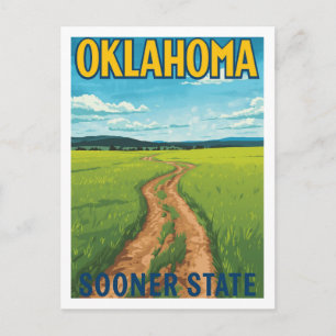 Oklahoma Sooner State Vintage Reise Postkarte