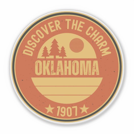 Oklahoma Sooners Staat - OK Geschenkidee Aufkleber (Vorderseite)