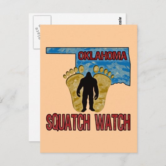 Oklahoma Squatch Watch Postkarte (Vorne/Hinten)