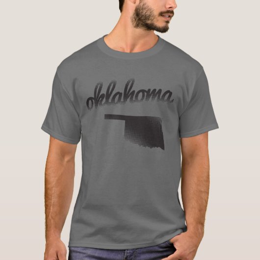 Oklahoma-Staat auf Grau T-Shirt (Vorderseite)