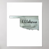Oklahoma Staat Illustration Poster (Vorne)