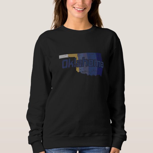 Oklahoma Staat Kontur Karte Usa Sweatshirt (Vorderseite)