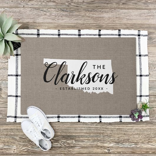 Oklahoma Staat Monogram Doormat Fußmatte