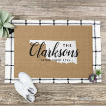 Oklahoma Staat Monogram Doormat