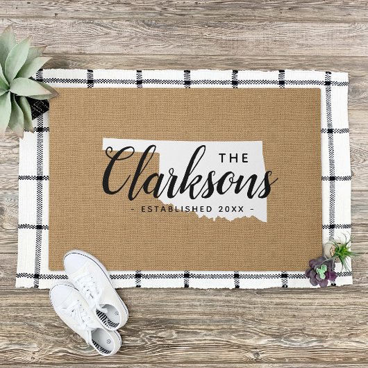 Oklahoma Staat Monogram Doormat Fußmatte