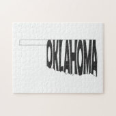 Oklahoma Staat Name Word Art Black Puzzle (Horizontal)