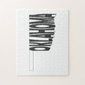Oklahoma Staat Name Word Art Black Puzzle (Vertikal)