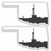 Oklahoma Staat Oilfield Bohrschiff Cutout Aufkleber (Vorderseite)