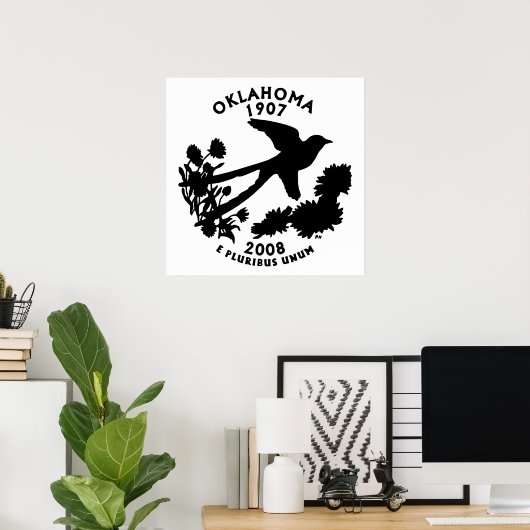 Oklahoma Staat Quarter Poster (Heimbüro)