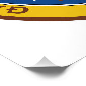 Oklahoma Staat Siegel Amerikanische Republik Symbo Poster (Ecke)