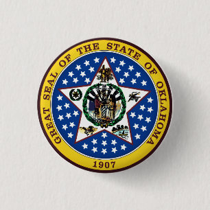 Oklahoma Staat Siegel Button