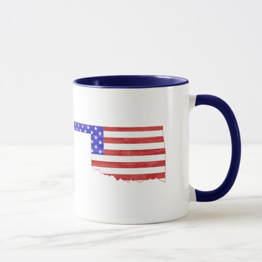 Oklahoma Staat Silhouette Karte Form amerikanische Tasse (Rechts)
