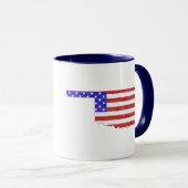 Oklahoma Staat Silhouette Karte Form amerikanische Tasse (VorderseiteRechts)
