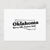 Oklahoma Staat Slogan Postkarte (Vorderseite)