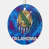 Oklahoma-Staats-Flagge Keramik Ornament (Links)