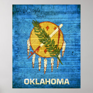 Oklahoma-Staats-Flagge Poster