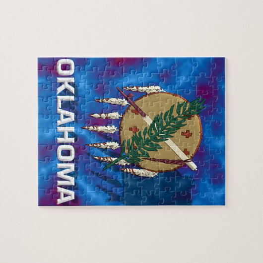 Oklahoma-Staats-Flagge Puzzle (Horizontal)