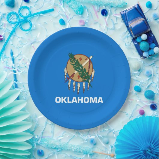 Oklahoma-Staats-Flaggen-Entwurf Pappteller (Party)