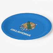 Oklahoma-Staats-Flaggen-Entwurf Pappteller (Schrägansicht)
