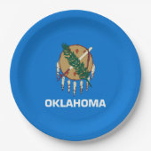 Oklahoma-Staats-Flaggen-Entwurf Pappteller (Vorderseite)