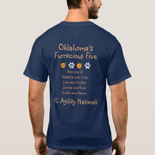 Oklahoma-Staats-Shirt 2017 für die dunklen Farben T-Shirt (Rückseite)