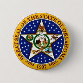 Oklahoma-Staats-Siegel Button (Vorderseite)