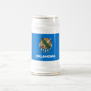 Oklahoma Staatsflagge Bierglas