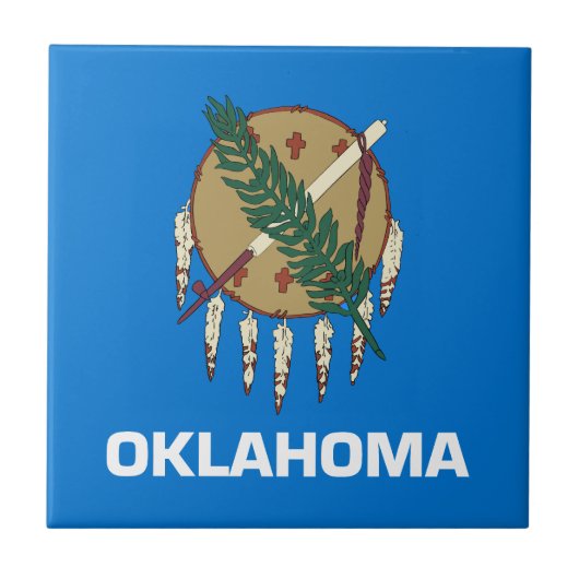 Oklahoma Staatsflagge Fliese (Vorderseite)