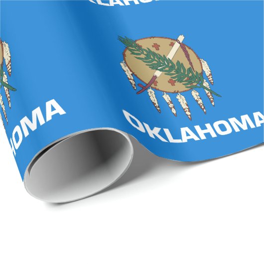 Oklahoma Staatsflagge Geschenkpapier (Rolleneckpunkt)