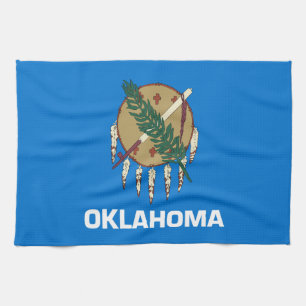 Oklahoma Staatsflagge Geschirrtuch