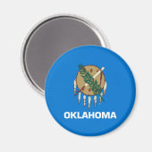 Oklahoma Staatsflagge Magnet (Vorderseite/Rückseite)