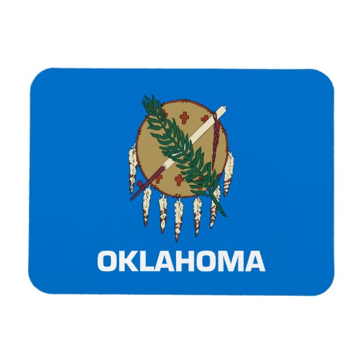 Oklahoma Staatsflagge Magnet (Horizontal)