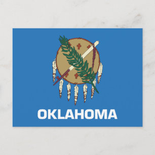 Oklahoma Staatsflagge Osage Schild Friedensrohr Postkarte