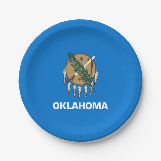 Oklahoma Staatsflagge Pappteller (Vorderseite)