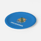 Oklahoma Staatsflagge Pappteller (Schrägansicht)