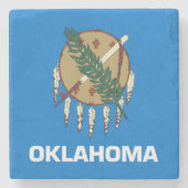 Oklahoma Staatsflagge Steinuntersetzer (Vorderseite)