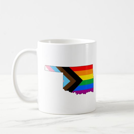 Oklahoma Staatsstolz LGBTQ Progress Prix Kaffeetasse (Links)