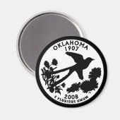 Oklahoma-Staatsvierteldollar Magnet (Vorderseite/Rückseite)
