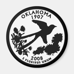 Oklahoma-Staatsvierteldollar Magnet